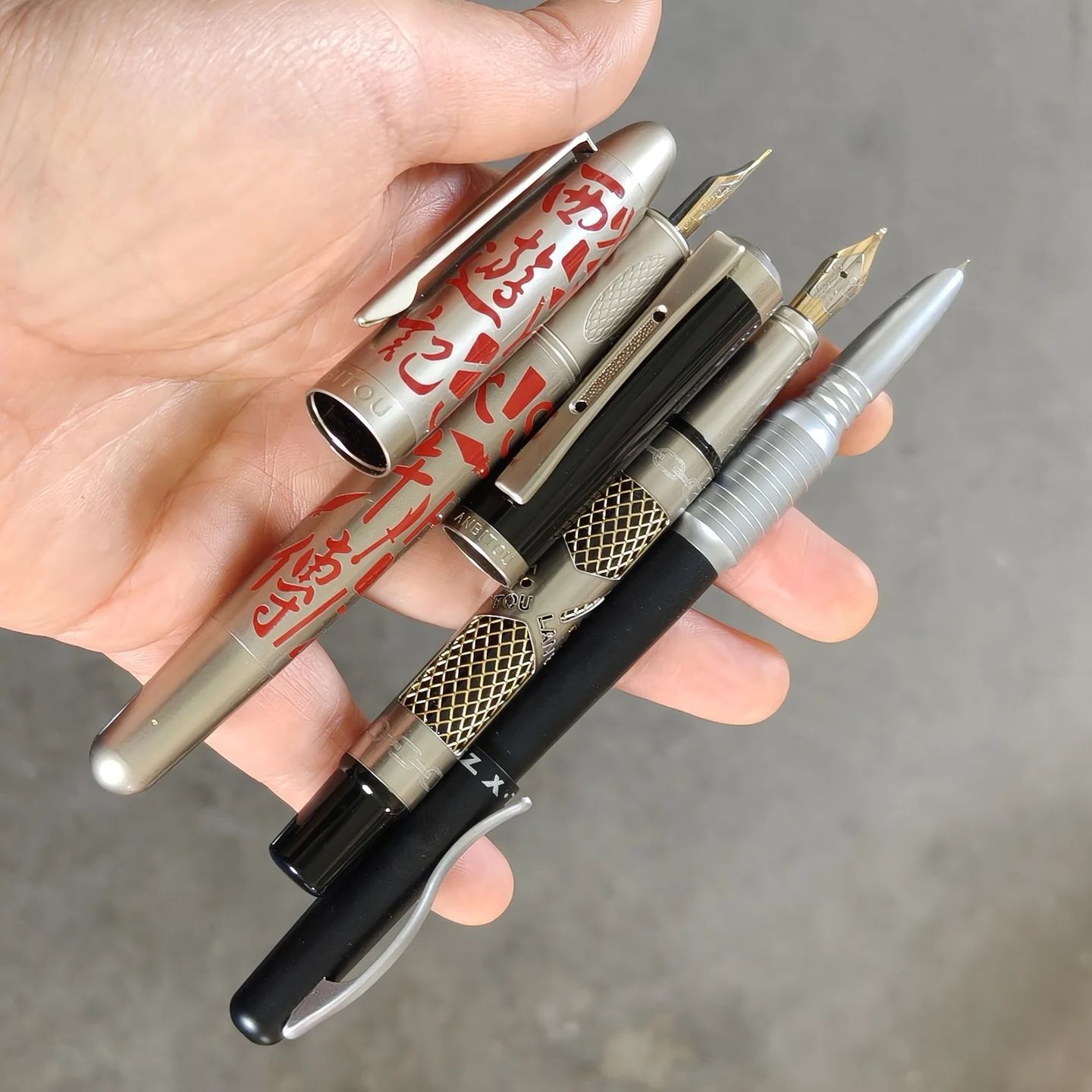 Vintage Collectible Pens - 3 Canetas-tinteiro Antigas Raras Vintage, Ponta