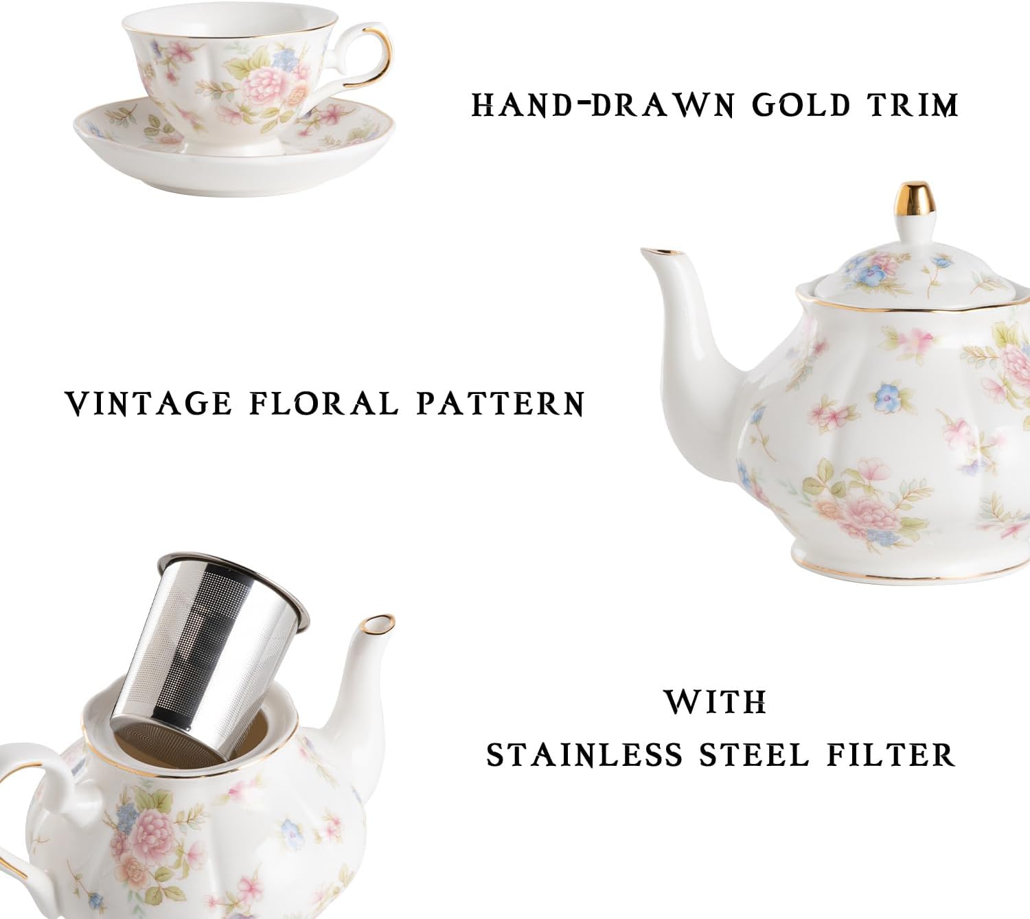 Conjunto de chá floral vintage - Vintage Collectible Spoons avaliação e preço