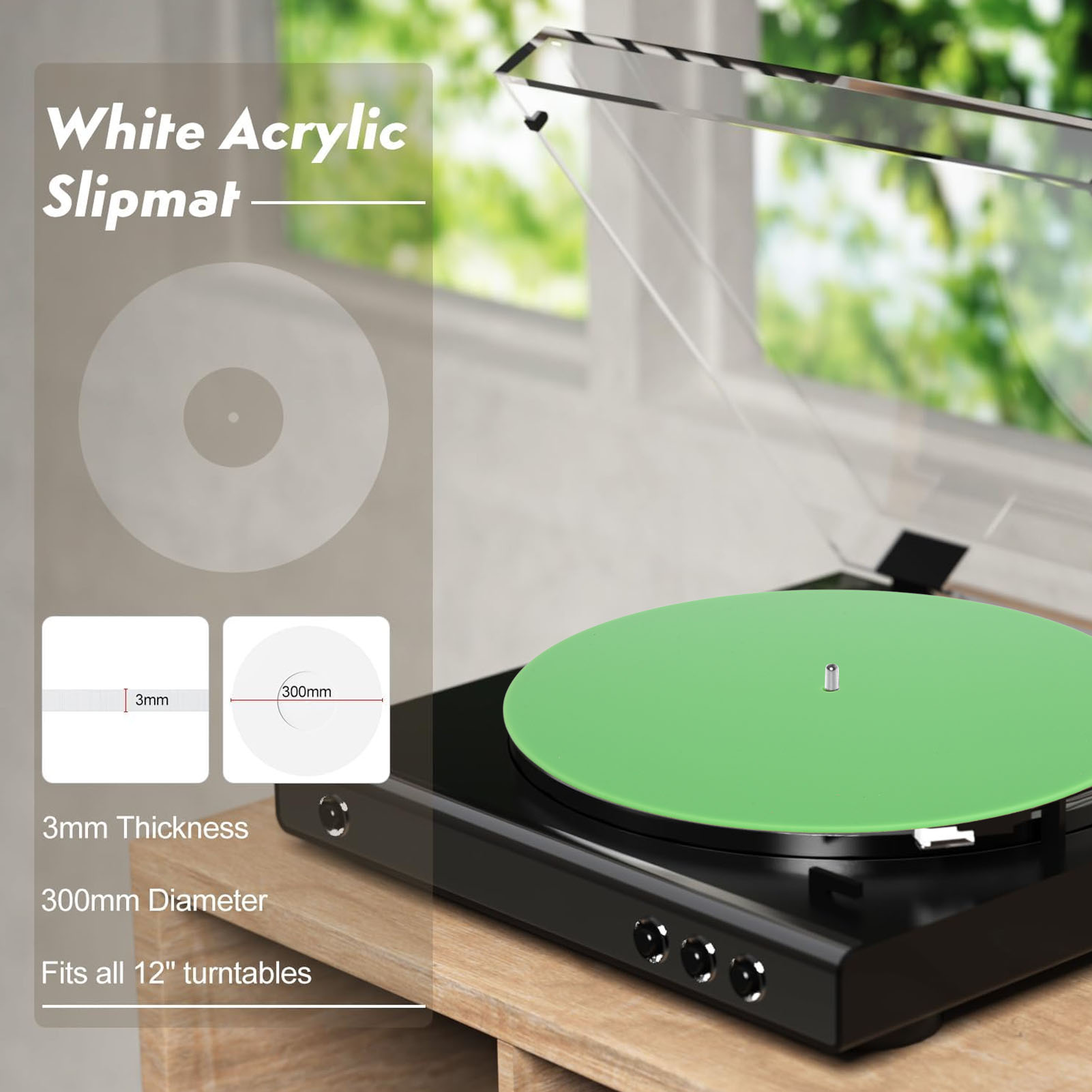 Placa de registro slipmat acrí - Vinyl Record Cleaner avaliação e preço