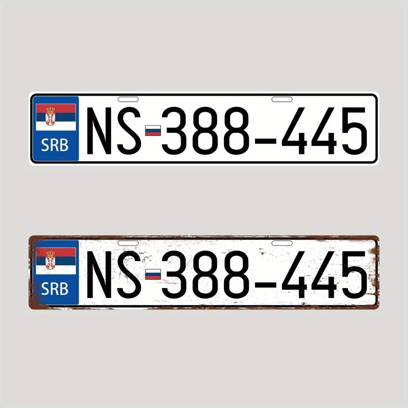 Placa de metal sérvia retrô pe - Vintage Collectible Plates avaliação e preço